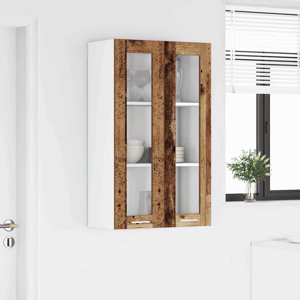Hangkast met opslag Oudhout 60 x 31 x 100 cm Bewerkt hout is nu te koop bij PeponiXL, paradijselijk wonen!