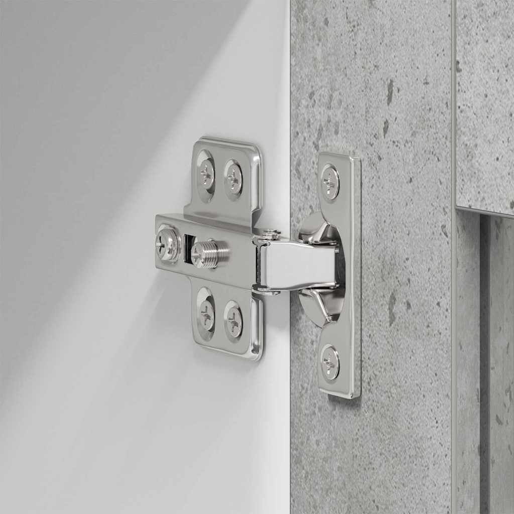 Hangkast met opslag Beton Grijs 80 x 31 x 100 cm Bewerkt hout is nu te koop bij PeponiXL, paradijselijk wonen!