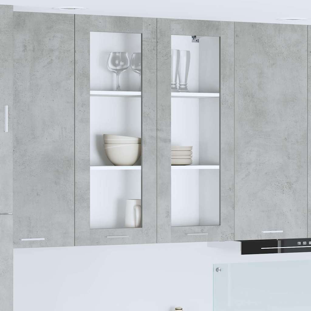 Hangkast met opslag Beton Grijs 80 x 31 x 100 cm Bewerkt hout is nu te koop bij PeponiXL, paradijselijk wonen!