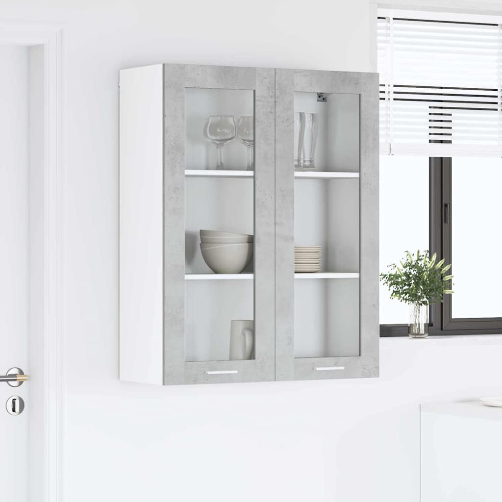 Hangkast met opslag Beton Grijs 80 x 31 x 100 cm Bewerkt hout is nu te koop bij PeponiXL, paradijselijk wonen!