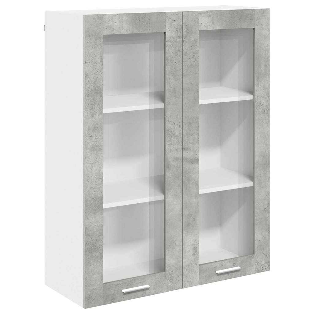 Hangkast met opslag Beton Grijs 80 x 31 x 100 cm Bewerkt hout is nu te koop bij PeponiXL, paradijselijk wonen!