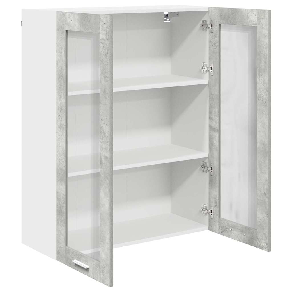 Hangkast met opslag Beton Grijs 80 x 31 x 100 cm Bewerkt hout is nu te koop bij PeponiXL, paradijselijk wonen!