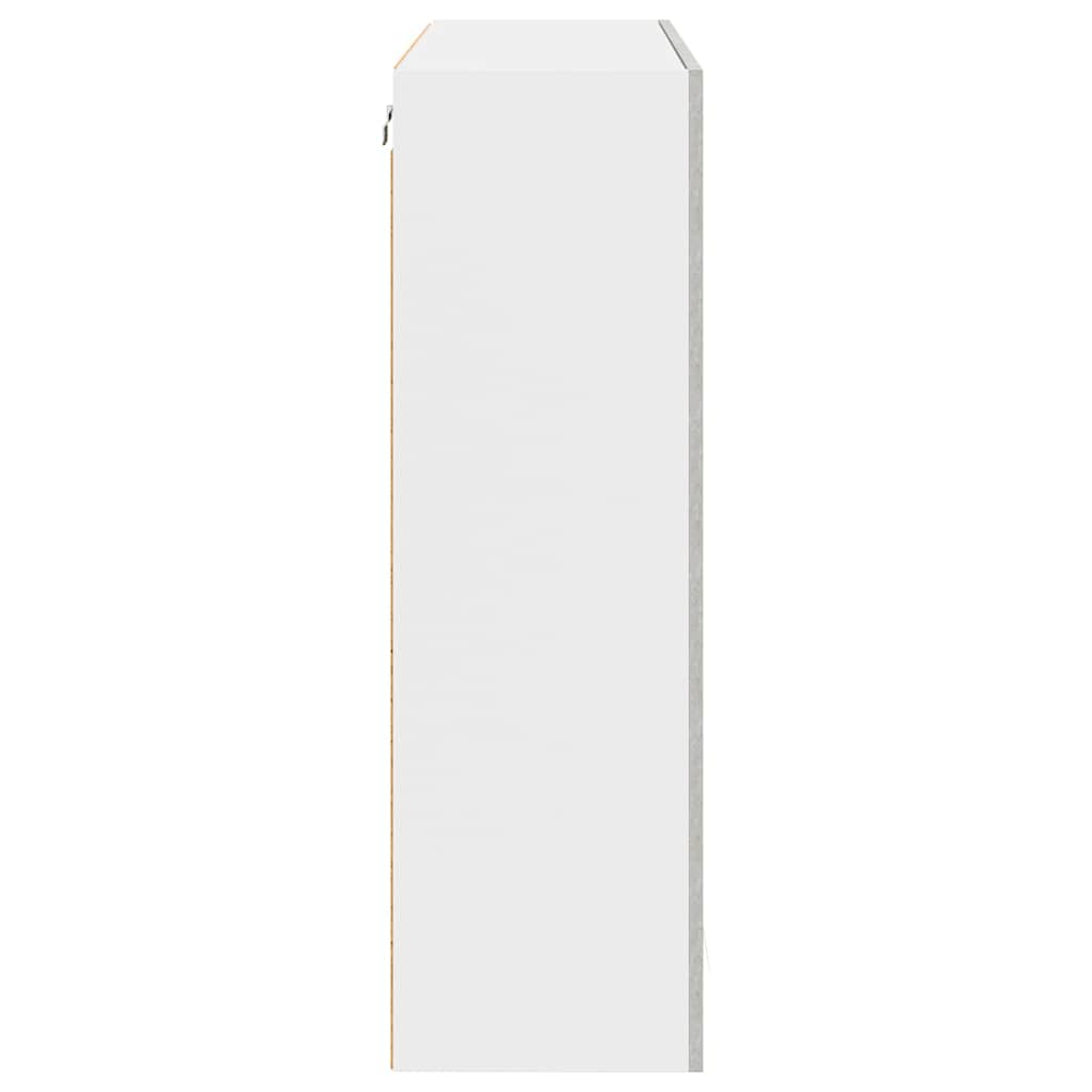 Hangkast met opslag Beton Grijs 80 x 31 x 100 cm Bewerkt hout is nu te koop bij PeponiXL, paradijselijk wonen!