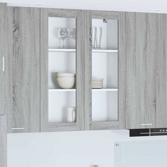 Hangkast met opslag Grijs Sonoma 80 x 31 x 100 cm Bewerkt hout is nu te koop bij PeponiXL, paradijselijk wonen!