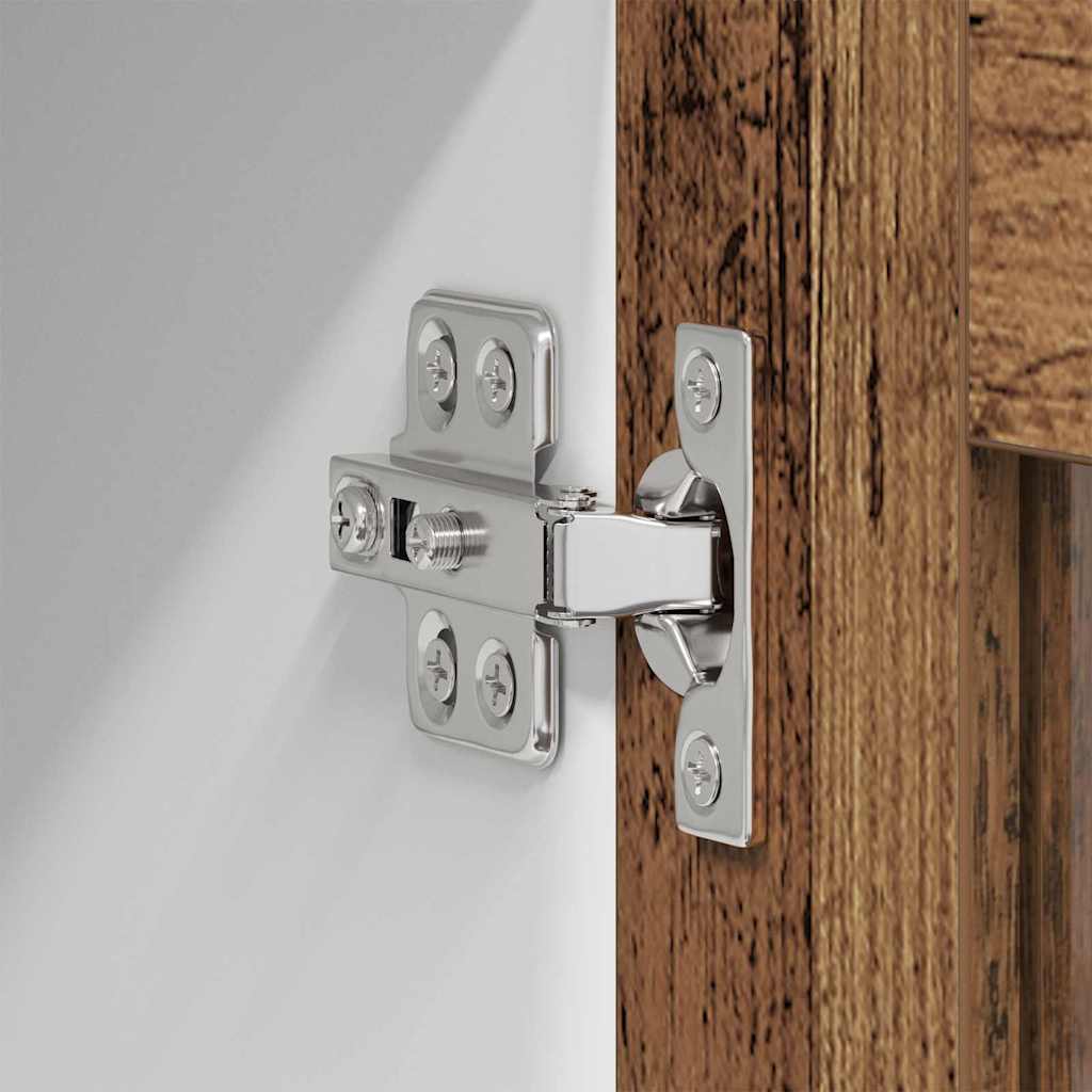 Hangkast met opslag Oudhout 80 x 31 x 100 cm Bewerkt hout is nu te koop bij PeponiXL, paradijselijk wonen!