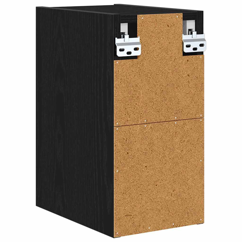 Hangkast met opslag Zwart Eiken 20 x 29,5 x 40 cm Bewerkt hout is nu te koop bij PeponiXL, paradijselijk wonen!
