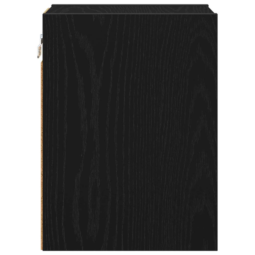 Hangkast met opslag Zwart Eiken 20 x 29,5 x 40 cm Bewerkt hout is nu te koop bij PeponiXL, paradijselijk wonen!
