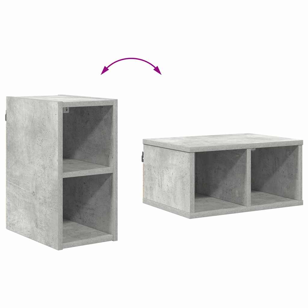 Hangkast met opslag Beton Grijs 20 x 29,5 x 40 cm Bewerkt hout is nu te koop bij PeponiXL, paradijselijk wonen!
