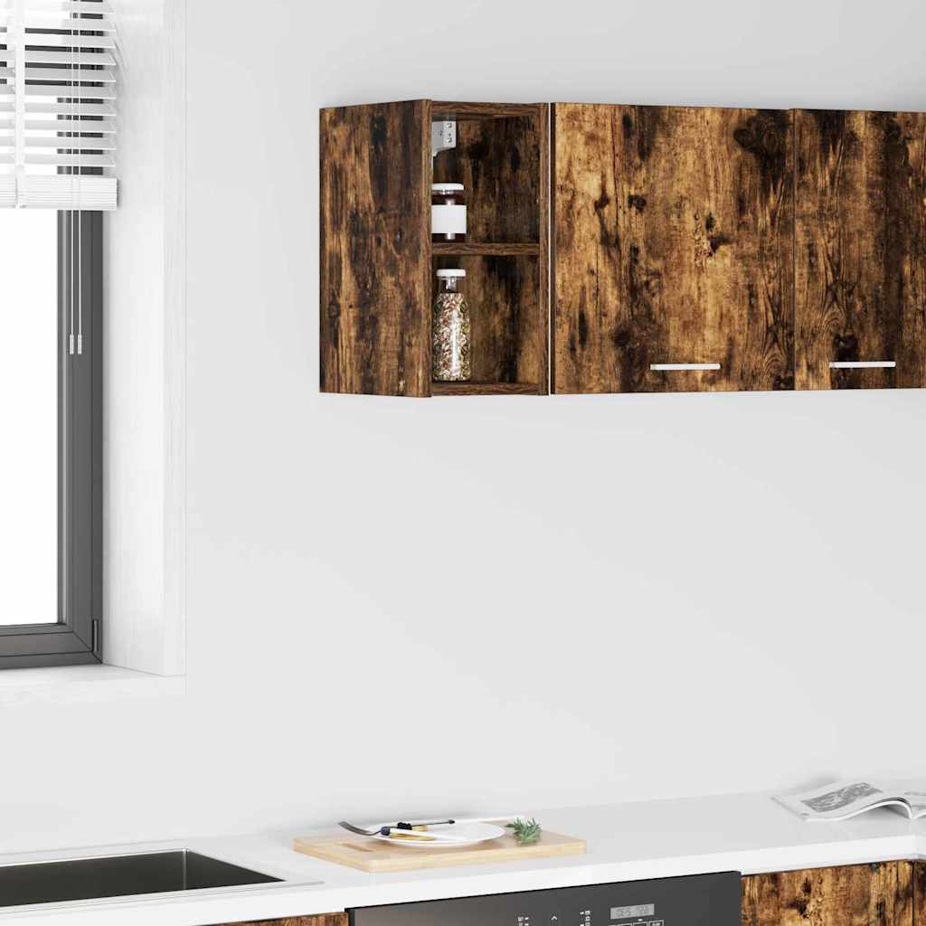 Hangkast Gerookt eiken 20 x 29,5 x 40 cm Bewerkt hout is nu te koop bij PeponiXL, paradijselijk wonen!