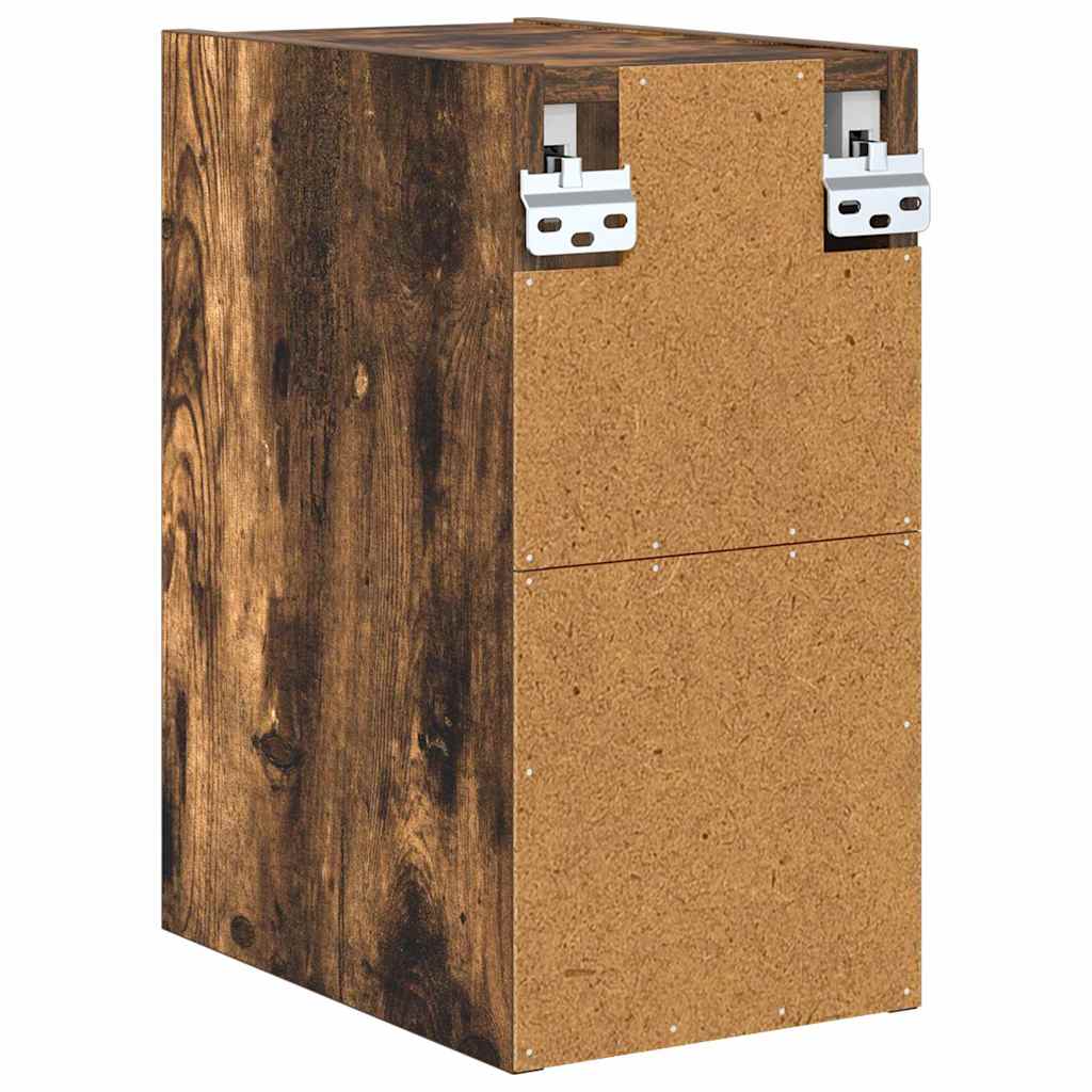 Hangkast Gerookt eiken 20 x 29,5 x 40 cm Bewerkt hout is nu te koop bij PeponiXL, paradijselijk wonen!