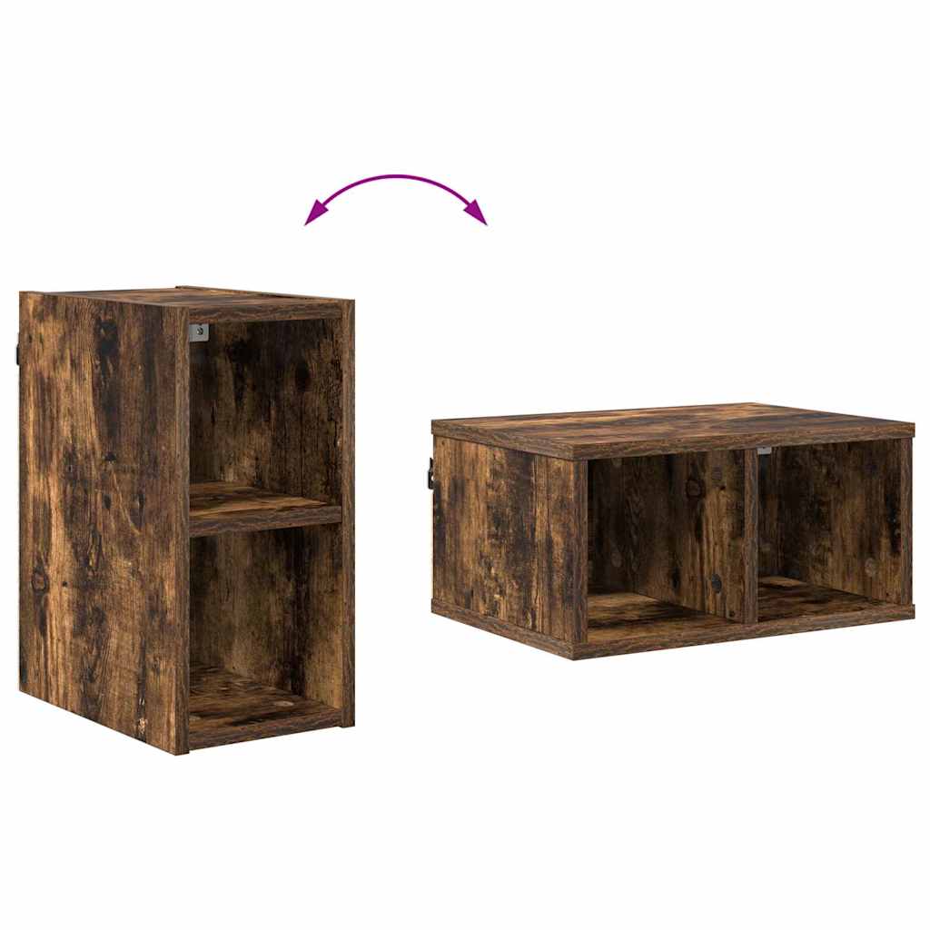 Hangkast Gerookt eiken 20 x 29,5 x 40 cm Bewerkt hout is nu te koop bij PeponiXL, paradijselijk wonen!