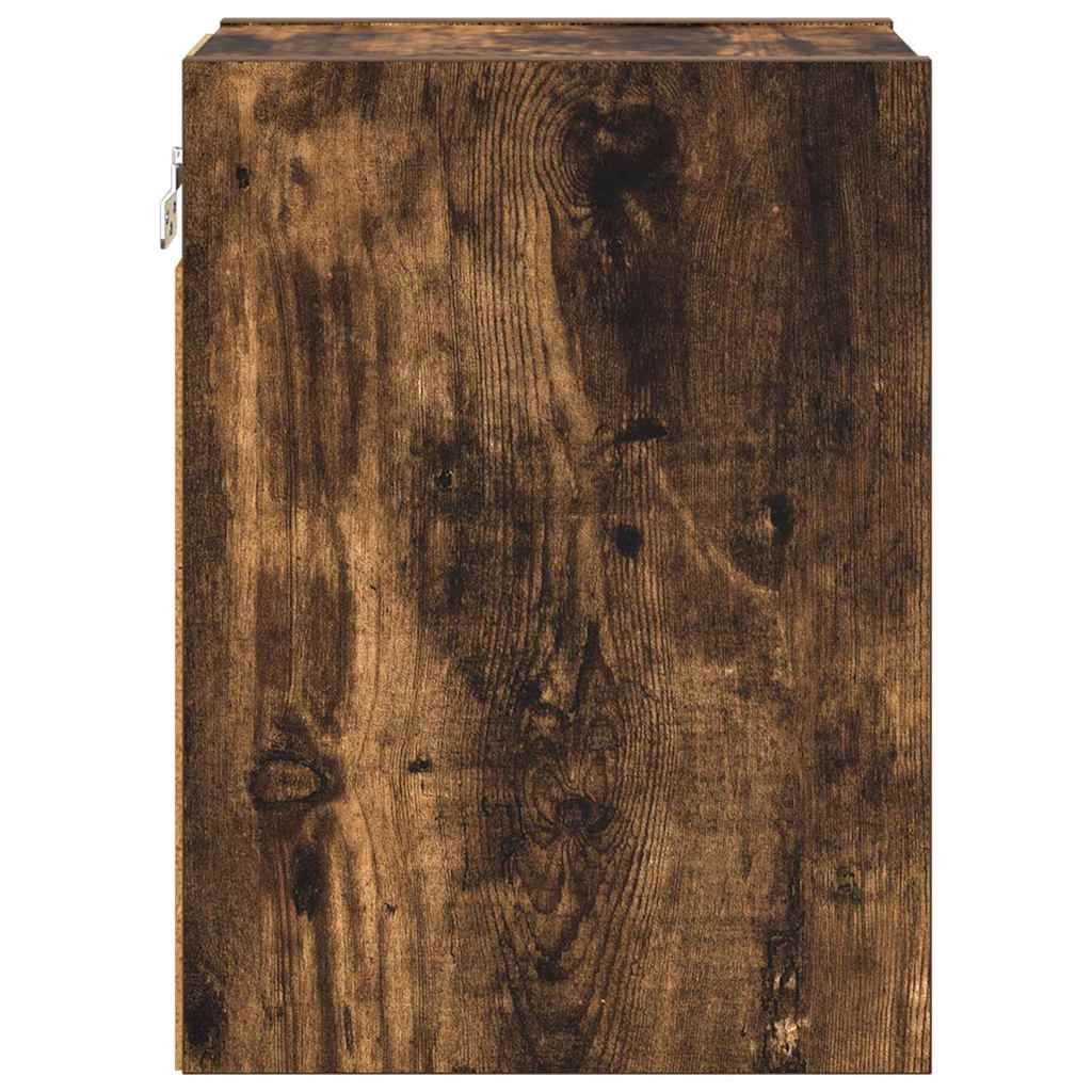 Hangkast Gerookt eiken 20 x 29,5 x 40 cm Bewerkt hout is nu te koop bij PeponiXL, paradijselijk wonen!