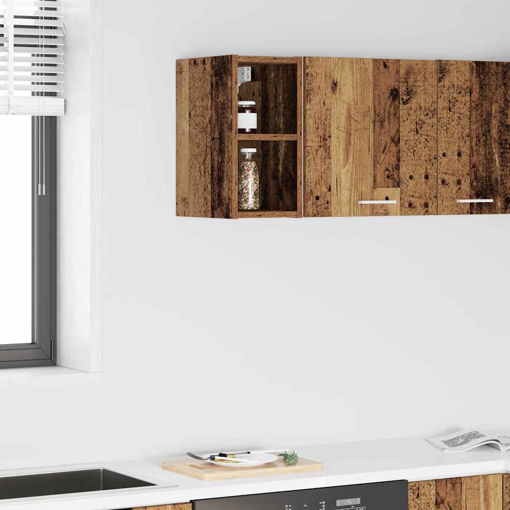 Hangkast met opslag Oudhout 20 x 29,5 x 40 cm Bewerkt hout is nu te koop bij PeponiXL, paradijselijk wonen!