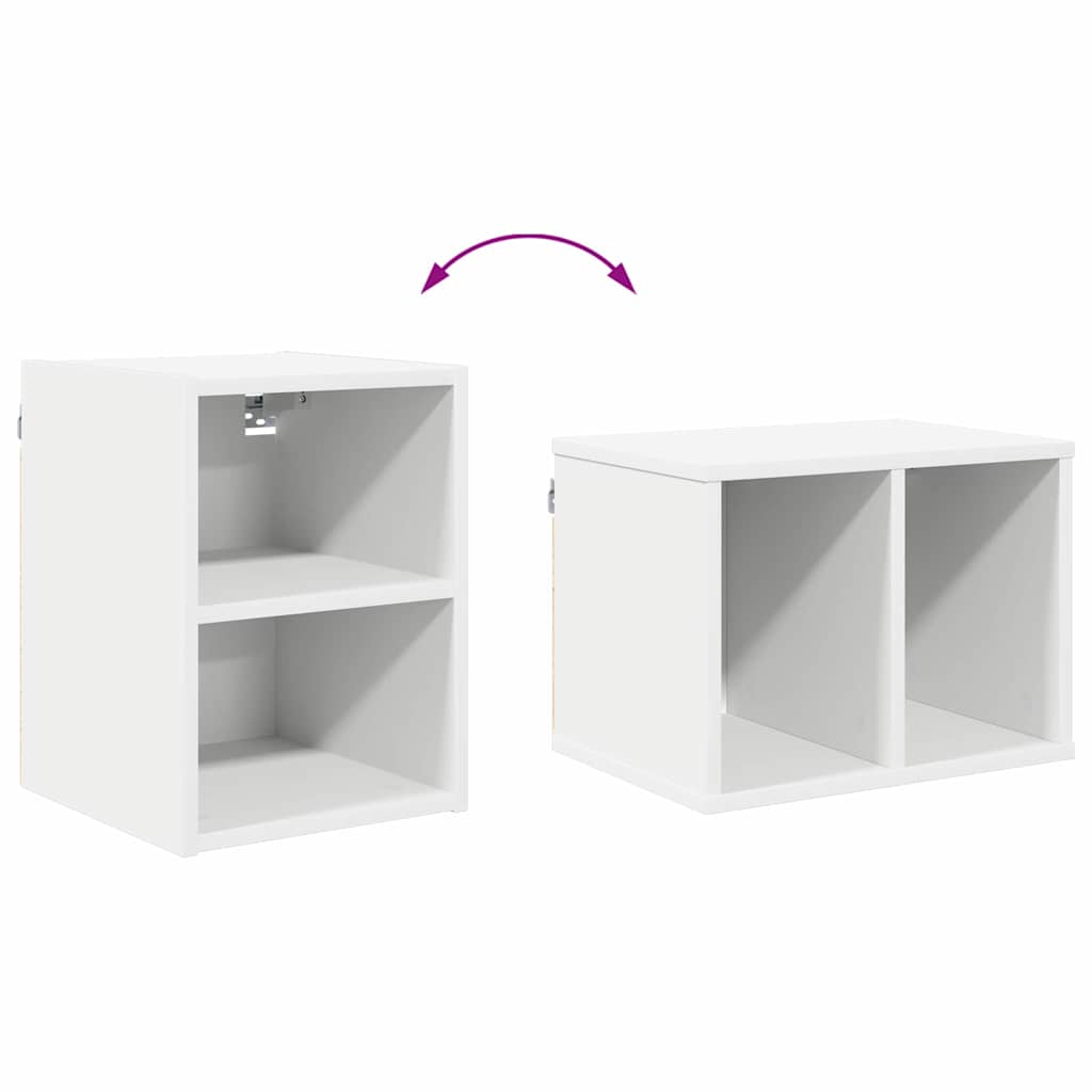 Hangkast met opslag Wit 30 x 29,5 x 40 cm Bewerkt hout is nu te koop bij PeponiXL, paradijselijk wonen!