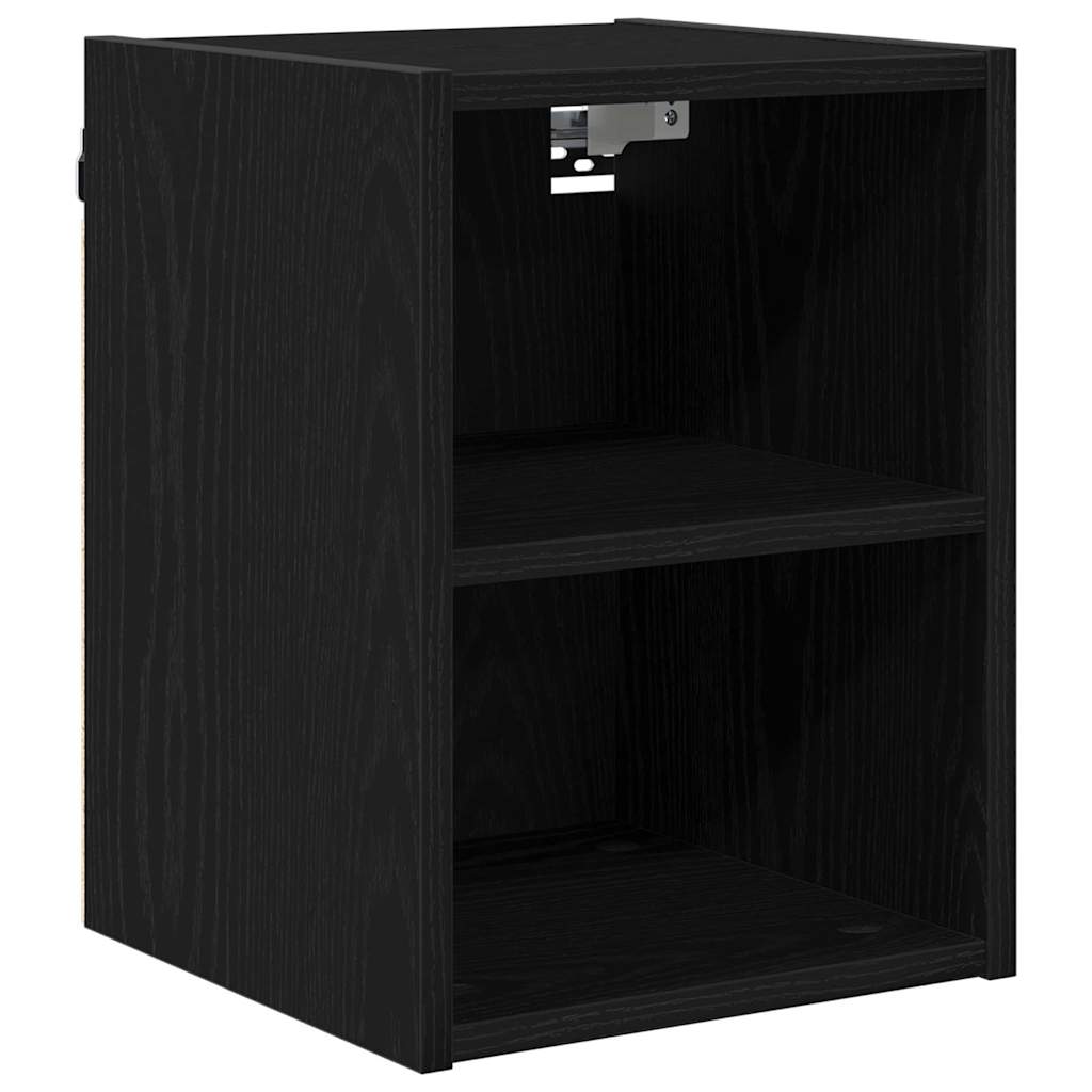 Hangkast met opslag Zwart Eiken 30 x 29,5 x 40 cm Bewerkt hout is nu te koop bij PeponiXL, paradijselijk wonen!