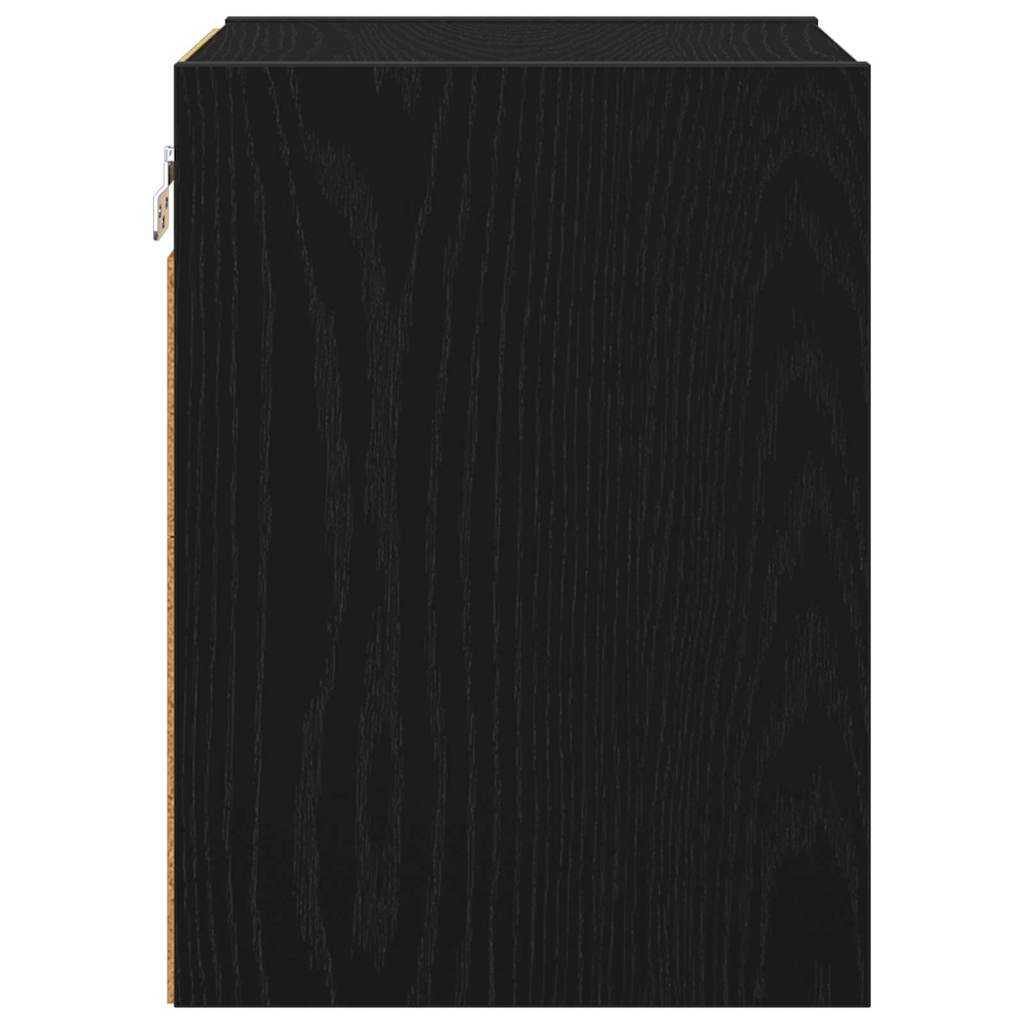 Hangkast met opslag Zwart Eiken 30 x 29,5 x 40 cm Bewerkt hout is nu te koop bij PeponiXL, paradijselijk wonen!