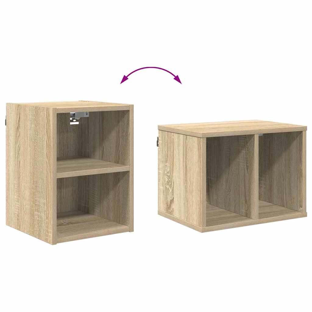 Hangkast met opslag Sonoma Eiken 30 x 29,5 x 40 cm Bewerkt hout is nu te koop bij PeponiXL, paradijselijk wonen!