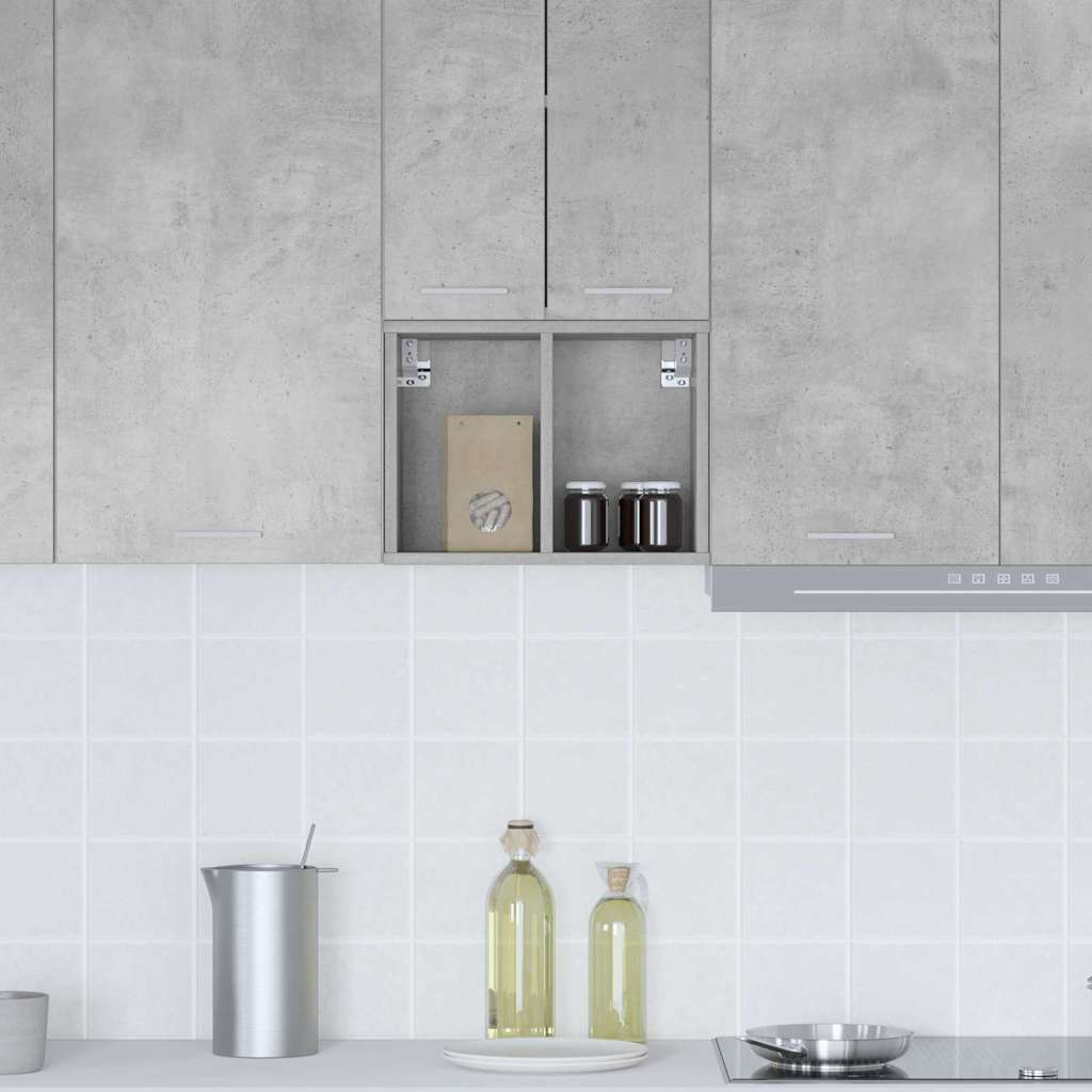Hangkast met opslag Beton Grijs 30 x 29,5 x 40 cm Bewerkt hout is nu te koop bij PeponiXL, paradijselijk wonen!