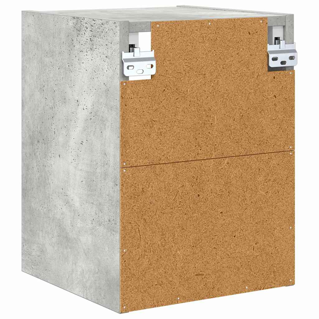 Hangkast met opslag Beton Grijs 30 x 29,5 x 40 cm Bewerkt hout is nu te koop bij PeponiXL, paradijselijk wonen!