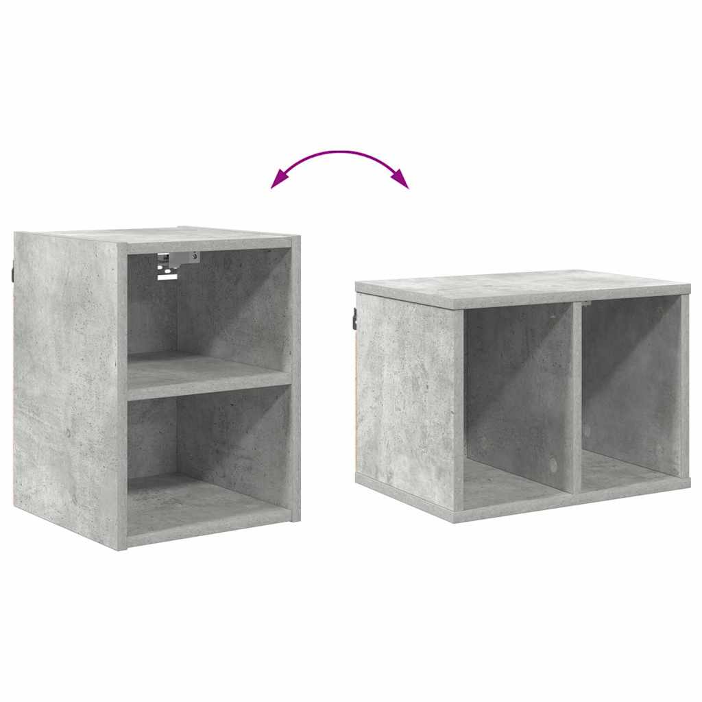Hangkast met opslag Beton Grijs 30 x 29,5 x 40 cm Bewerkt hout is nu te koop bij PeponiXL, paradijselijk wonen!
