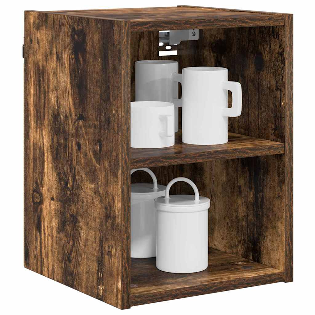 Hangkast Gerookt eiken 30 x 29,5 x 40 cm Bewerkt hout is nu te koop bij PeponiXL, paradijselijk wonen!