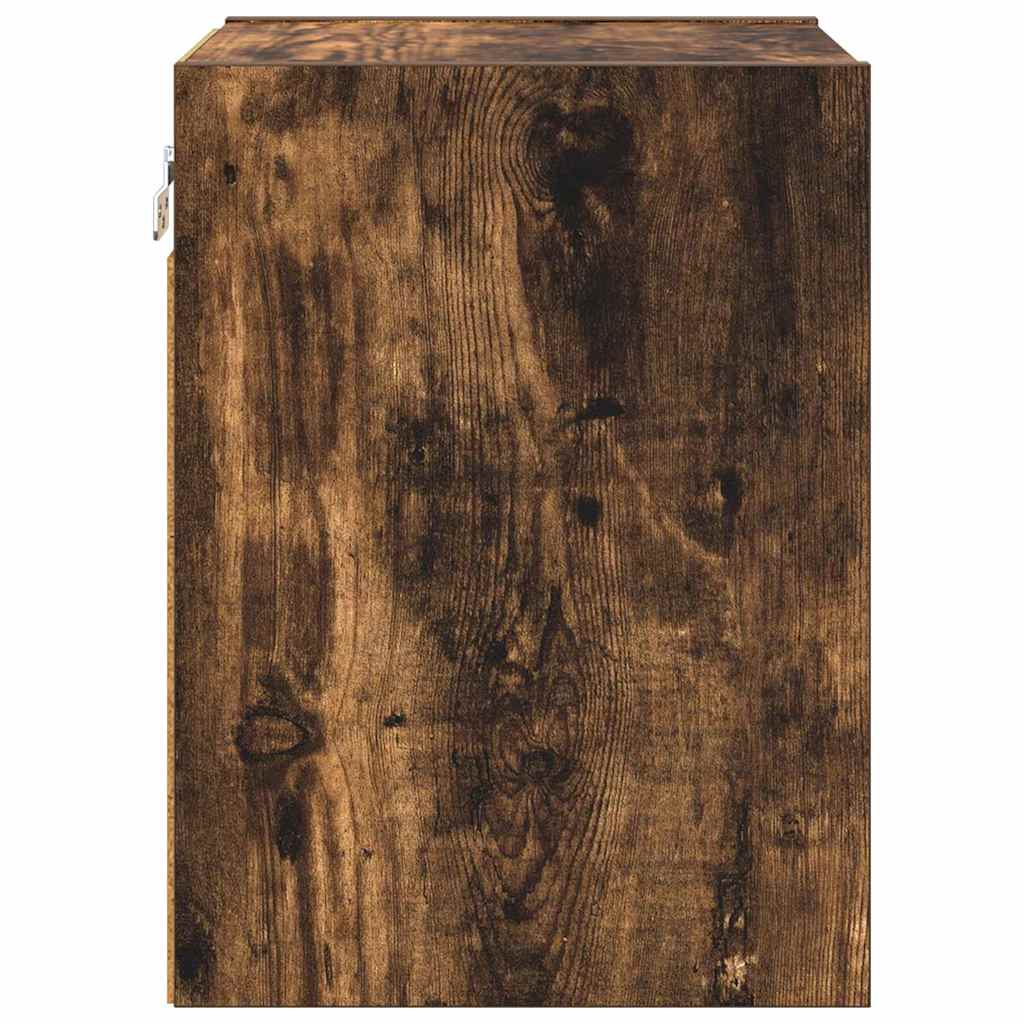 Hangkast Gerookt eiken 30 x 29,5 x 40 cm Bewerkt hout is nu te koop bij PeponiXL, paradijselijk wonen!