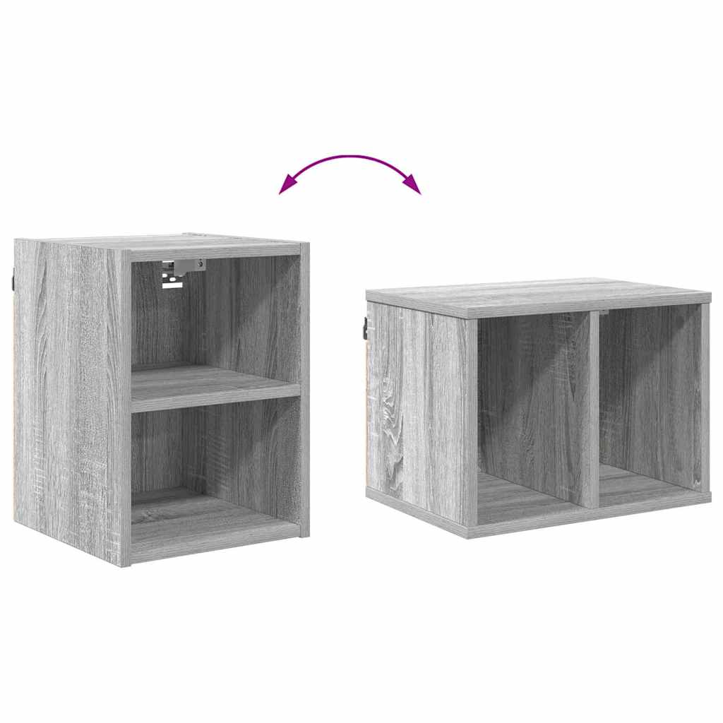 Hangkast met opslag Grijs Sonoma 30 x 29,5 x 40 cm Bewerkt hout is nu te koop bij PeponiXL, paradijselijk wonen!