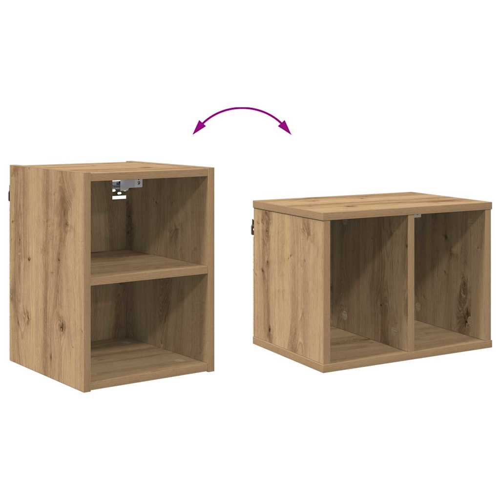 Hangkast Artisan Eiken 30 x 29,5 x 40 cm Bewerkt hout is nu te koop bij PeponiXL, paradijselijk wonen!