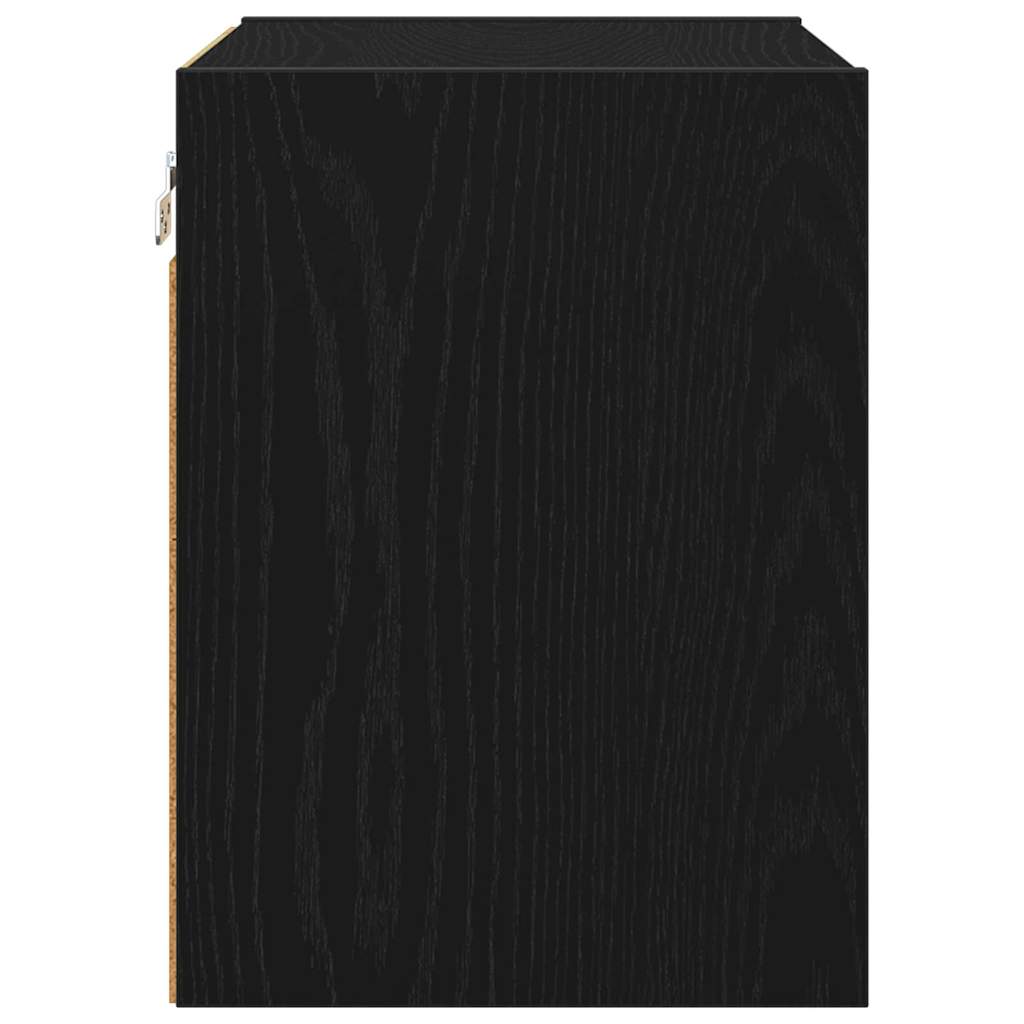 Hangkast met opslag Zwart Eiken 40 x 29,5 x 40 cm Bewerkt hout is nu te koop bij PeponiXL, paradijselijk wonen!