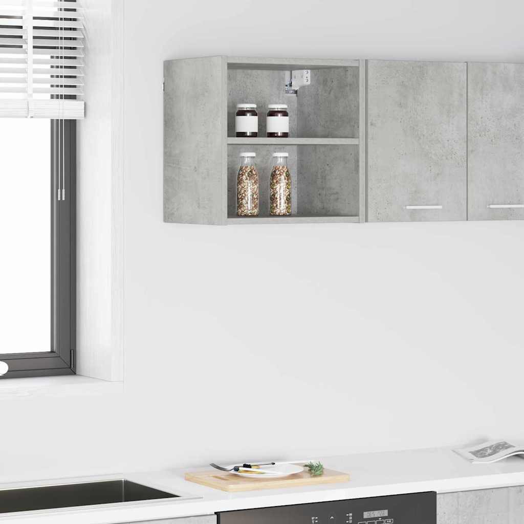 Hangkast met opslag Beton Grijs 40 x 29,5 x 40 cm Bewerkt hout is nu te koop bij PeponiXL, paradijselijk wonen!