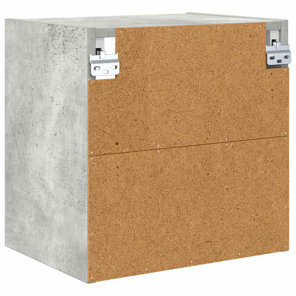 Hangkast met opslag Beton Grijs 40 x 29,5 x 40 cm Bewerkt hout is nu te koop bij PeponiXL, paradijselijk wonen!
