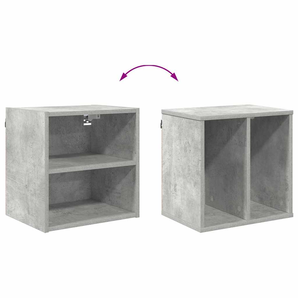 Hangkast met opslag Beton Grijs 40 x 29,5 x 40 cm Bewerkt hout is nu te koop bij PeponiXL, paradijselijk wonen!
