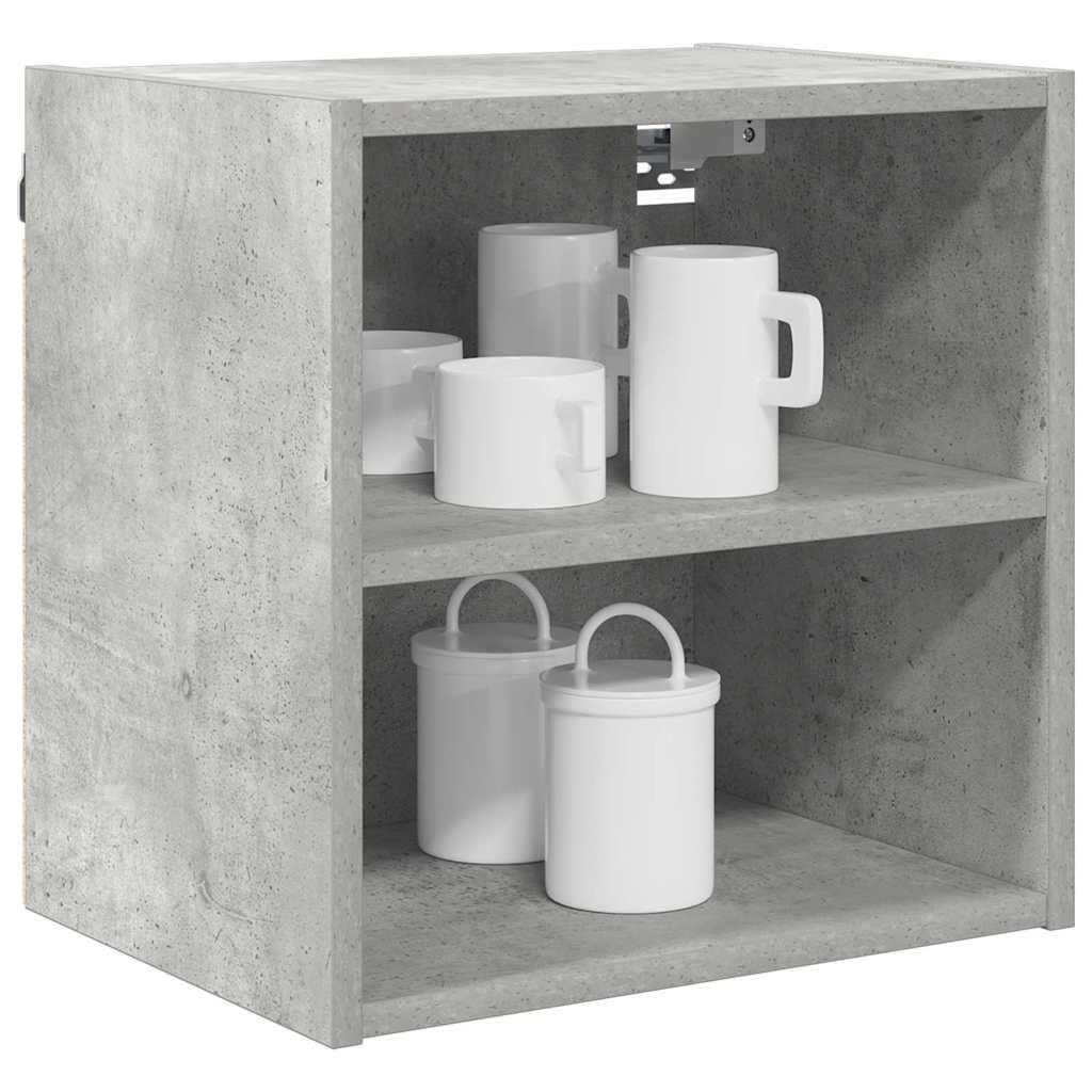 Hangkast met opslag Beton Grijs 40 x 29,5 x 40 cm Bewerkt hout is nu te koop bij PeponiXL, paradijselijk wonen!