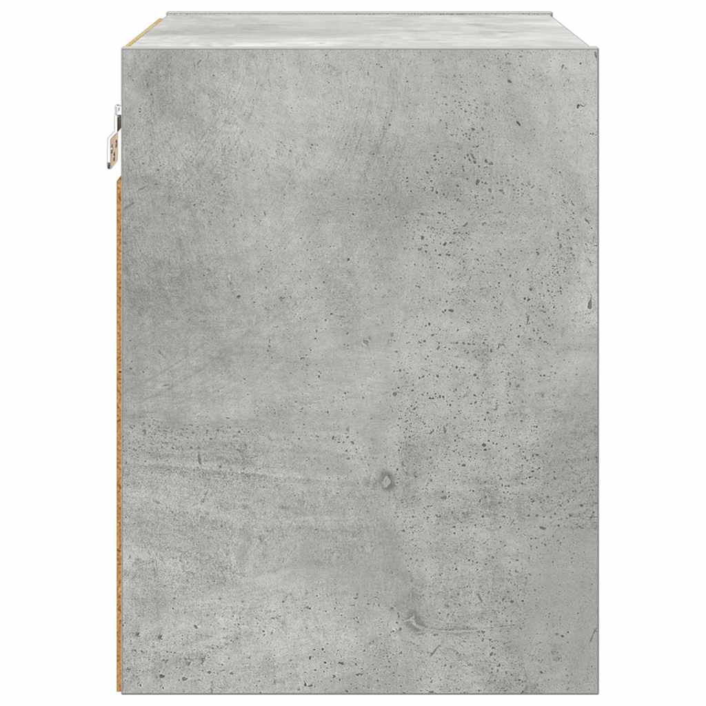 Hangkast met opslag Beton Grijs 40 x 29,5 x 40 cm Bewerkt hout is nu te koop bij PeponiXL, paradijselijk wonen!