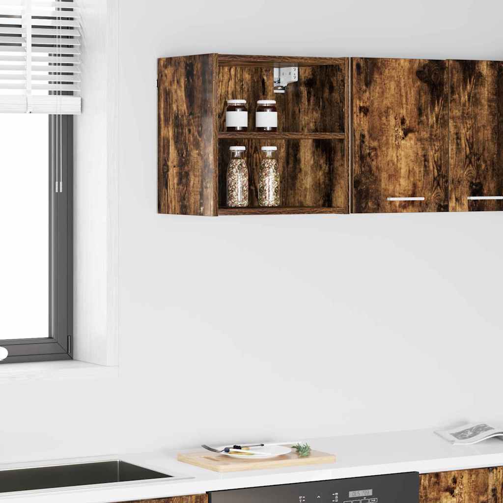 Hangkast Gerookt eiken 40 x 29,5 x 40 cm Bewerkt hout is nu te koop bij PeponiXL, paradijselijk wonen!