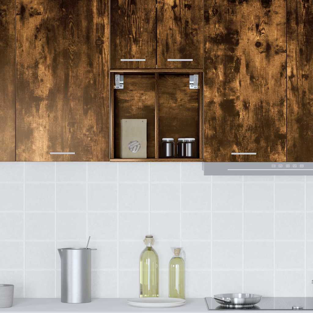 Hangkast Gerookt eiken 40 x 29,5 x 40 cm Bewerkt hout is nu te koop bij PeponiXL, paradijselijk wonen!