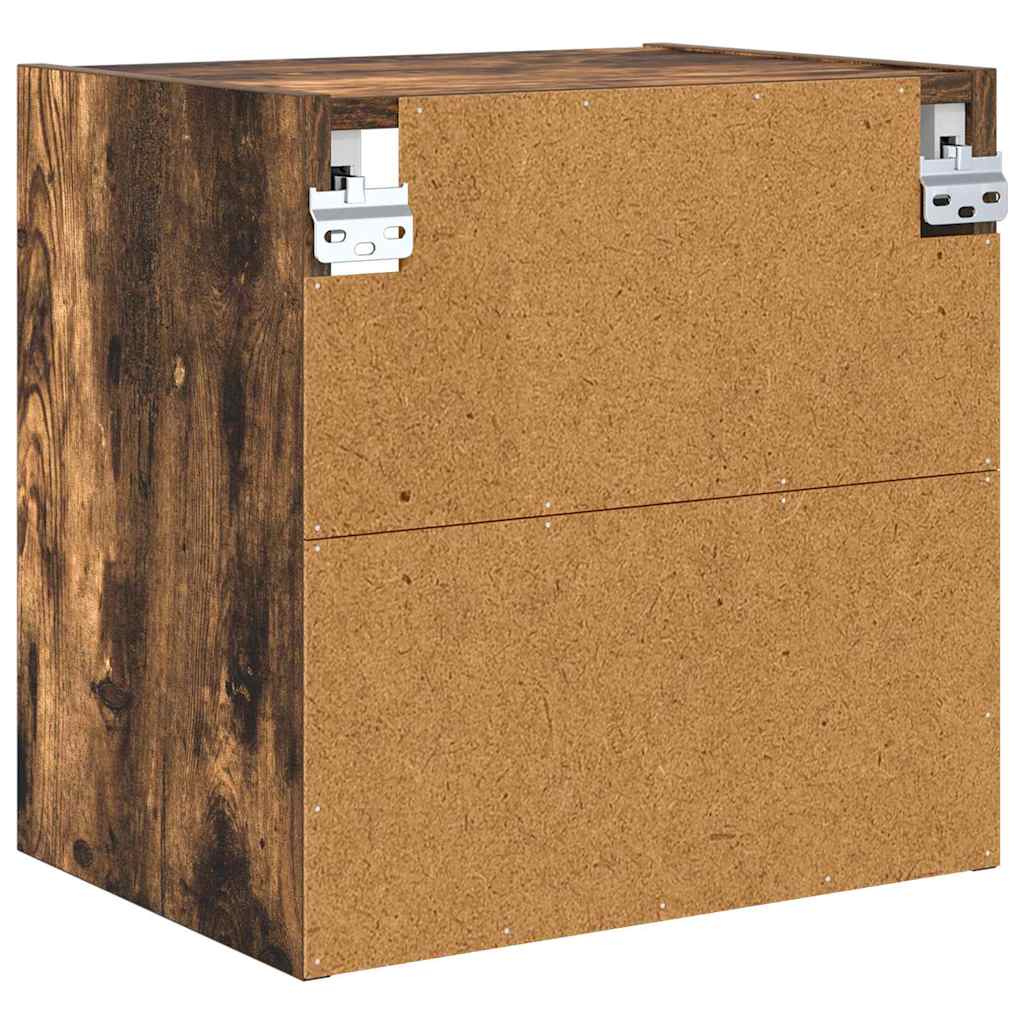 Hangkast Gerookt eiken 40 x 29,5 x 40 cm Bewerkt hout is nu te koop bij PeponiXL, paradijselijk wonen!