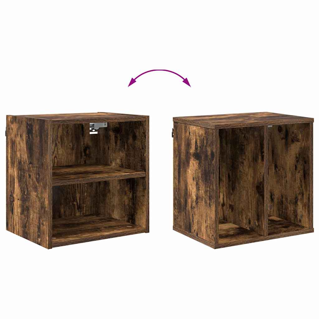 Hangkast Gerookt eiken 40 x 29,5 x 40 cm Bewerkt hout is nu te koop bij PeponiXL, paradijselijk wonen!