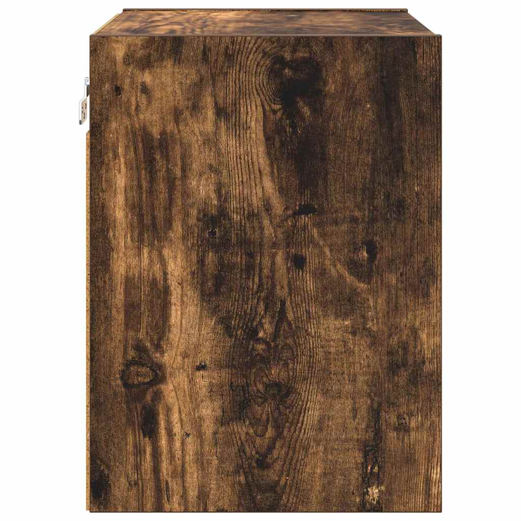 Hangkast Gerookt eiken 40 x 29,5 x 40 cm Bewerkt hout is nu te koop bij PeponiXL, paradijselijk wonen!