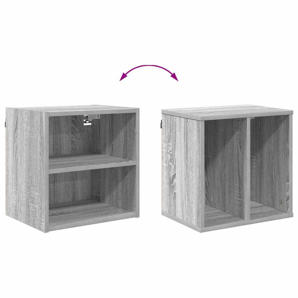 Hangkast met opslag Grijs Sonoma 40 x 29,5 x 40 cm Bewerkt hout is nu te koop bij PeponiXL, paradijselijk wonen!