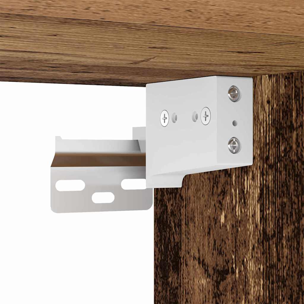 Hangkast met opslag Oudhout 40 x 29,5 x 40 cm Bewerkt hout is nu te koop bij PeponiXL, paradijselijk wonen!