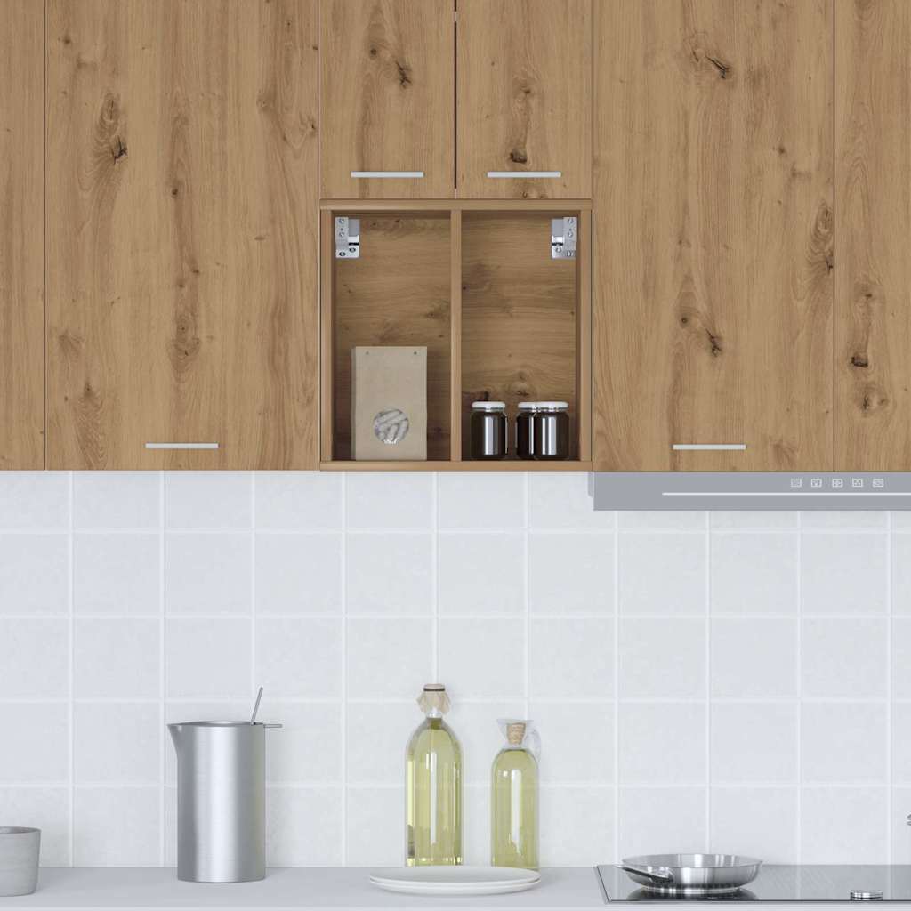 Hangkast Artisan Eiken 40 x 29,5 x 40 cm Bewerkt hout is nu te koop bij PeponiXL, paradijselijk wonen!