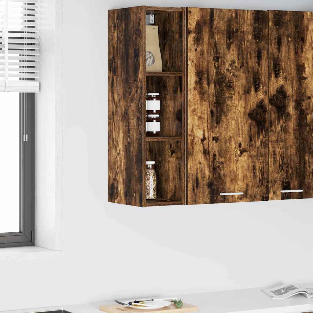 Hangkast Gerookt eiken 20 x 29,5 x 80 cm Bewerkt hout is nu te koop bij PeponiXL, paradijselijk wonen!