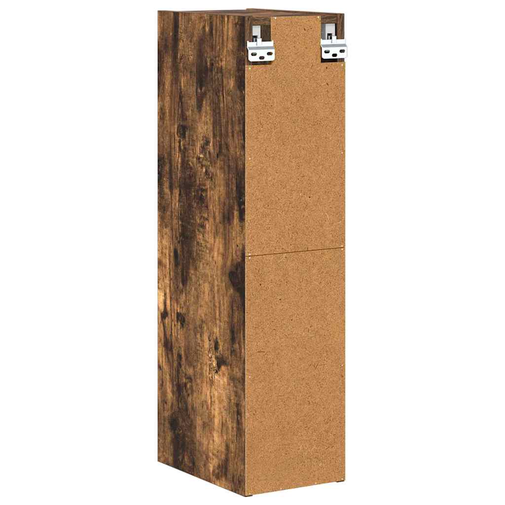Hangkast Gerookt eiken 20 x 29,5 x 80 cm Bewerkt hout is nu te koop bij PeponiXL, paradijselijk wonen!