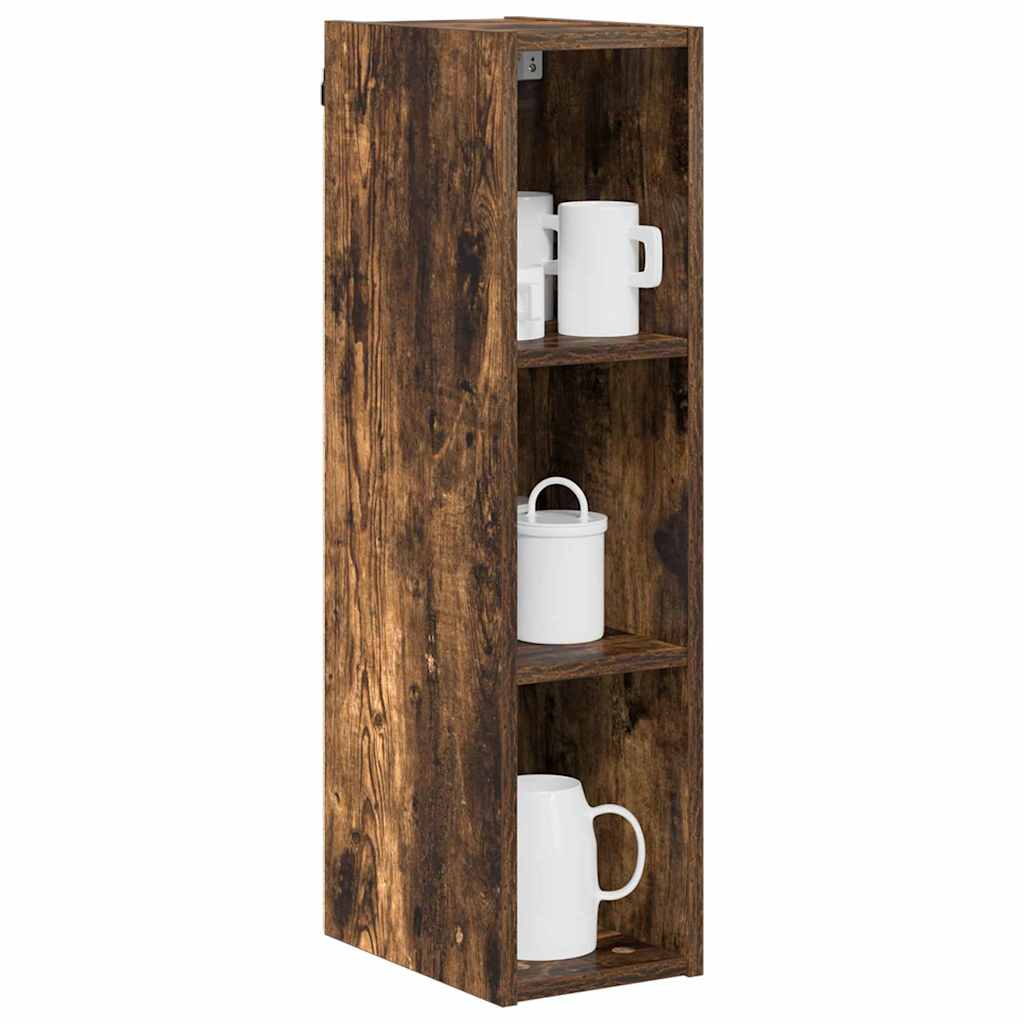 Hangkast Gerookt eiken 20 x 29,5 x 80 cm Bewerkt hout is nu te koop bij PeponiXL, paradijselijk wonen!