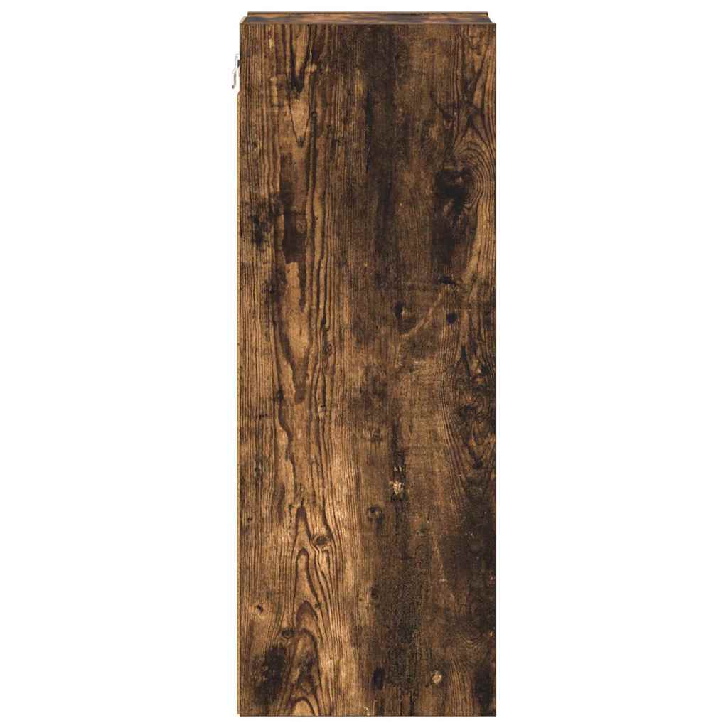 Hangkast Gerookt eiken 20 x 29,5 x 80 cm Bewerkt hout is nu te koop bij PeponiXL, paradijselijk wonen!