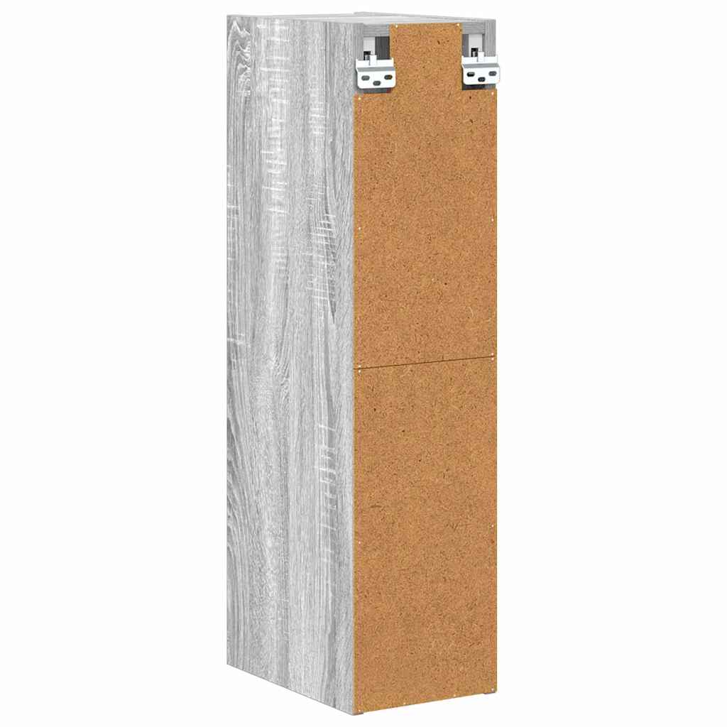 Hangkast met opslag Grijs Sonoma 20 x 29,5 x 80 cm Bewerkt hout is nu te koop bij PeponiXL, paradijselijk wonen!