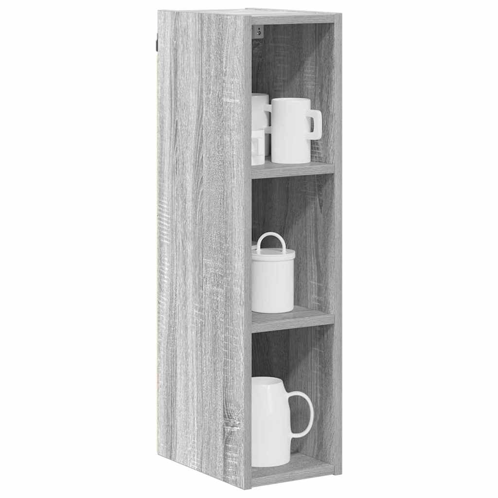 Hangkast met opslag Grijs Sonoma 20 x 29,5 x 80 cm Bewerkt hout is nu te koop bij PeponiXL, paradijselijk wonen!