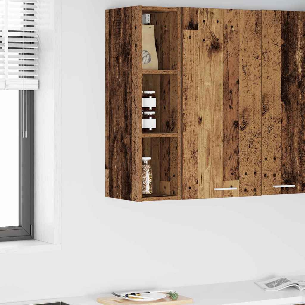 Hangkast met opslag Oudhout 20 x 29,5 x 80 cm Bewerkt hout is nu te koop bij PeponiXL, paradijselijk wonen!