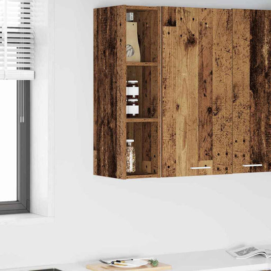 Hangkast met opslag Oudhout 20 x 29,5 x 80 cm Bewerkt hout is nu te koop bij PeponiXL, paradijselijk wonen!